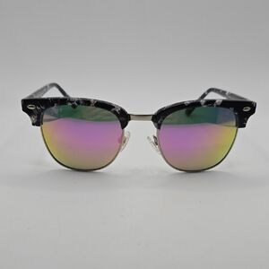 Diff Eyewear Barry Polarized Black Marble Sunglasses with Multicolor Lenses